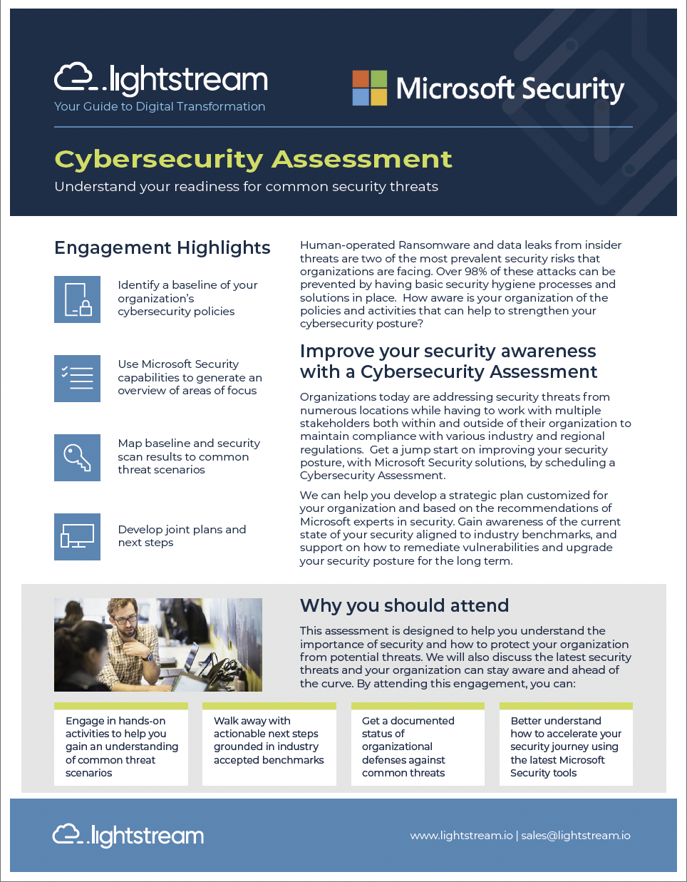Lightstream Microsoft Cybersecurity Assessment flyer